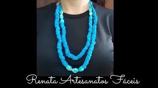 DIY Colar com fita de cetim  passo a passo [upl. by Sarilda]