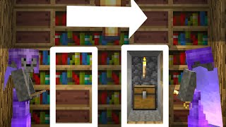 Minecraft 2x1 Flush Piston Door Tutorial No Visible Redstone [upl. by Yamauchi]