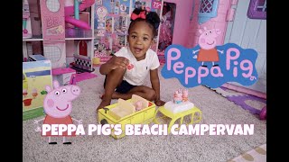 PEPPA PIGS BEACH CAMPERVAN PLAYSET UNBOXING DREAMY amp MOMMY [upl. by Callista]