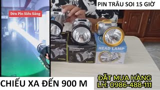 Đèn Pin Đội Đầu Siêu Sáng Chiếu Xa  Sử Dụng 1012 Tiếng Lý Tưởng Cho Anh Em Săn Cua Ếch [upl. by Htebazie]