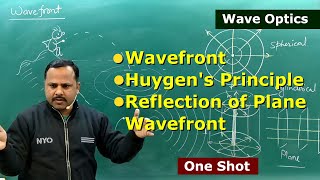 1 Wavefront Huygens Principle amp Reflection of plane wavefront  Wave Optics  12th Physics cbse [upl. by Dnomasor]