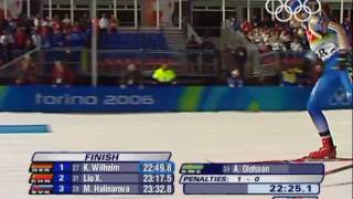 Biathlon  Womens 75Km  Turin 2006 Winter Olympic Games [upl. by Ashly]