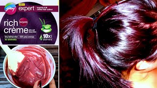 godrej expert rich creme hair color  godrej rich creme hair color burgundy review [upl. by Ennoitna]