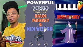 Making music with a Midi Generator  Drum Monkey amp Unison Midi Wizard [upl. by Eihcra]