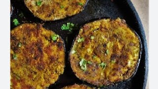 Baingan Bhaja RecipeBaingan Tawa FryBaingan Fry Recipe [upl. by Leahcin]