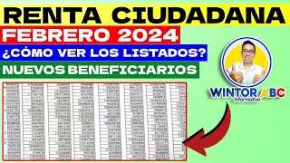 Renta Ciudadana 2024 ¿Como ver los listados de beneficiarios y pagos [upl. by Artemas]