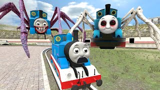 Building A Thomas Train Chase By New Updated Cursed Spider Thomas and Friends in Garrys Mod [upl. by Penthea]