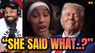 Cardi B responds FOOLISHLY on Instagram Live after Trumps election victory [upl. by Atlas]