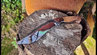 Make a recurve knife with a leaf spring [upl. by Eanod199]