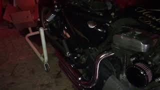 Sportster 1200 shooting flames [upl. by Ahsaenat550]