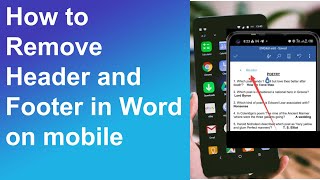 Remove Header Footer on Mobile WORD Hack You Never Knew [upl. by Anoved470]