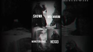 Showa vs millennium vs monsterverse vs heisei Godzilla edit battle heiseigojira showagodzilla [upl. by Cantu503]