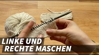 Stricken für Anfänger  linke amp rechte Maschen stricken [upl. by Mieka]