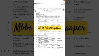 2021 anatomy mpmsu question paper mbbs 1st year [upl. by Shermie]