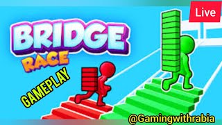 Bridge Race GameAll levels live Gameplay walkthroughLevel 1  40 [upl. by Airdnua]