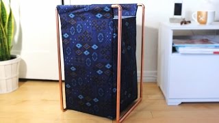 DIY COPPER PIPE LAUNDRY HAMPER [upl. by Elleinad]