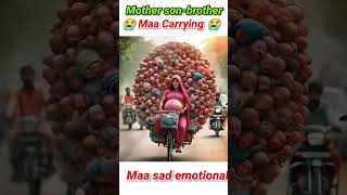 Sad 😭 carrying emotional Son  Sad Maa Carrying emotional sonbrother shorts short [upl. by Guimar]