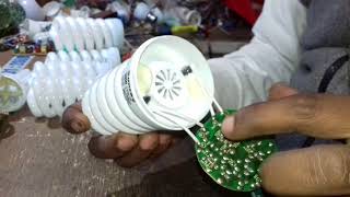 Cfl light bulb repair  More circuit board problem part 1 [upl. by Enirbas]