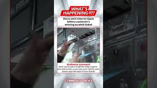 Store clerk tries to hijack lottery customer’s winning scratch ticket news [upl. by Atiuqal534]