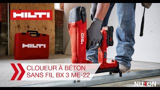 Les avantages du cloueur à béton sans fil BX 3 ME22 Nuron de Hilti [upl. by Nelac158]