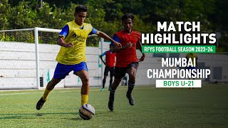 Mumbai Highlights  Kishanchand Chellaram College vs Pillai College  RFYS [upl. by Marlene62]