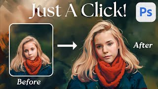 Photoshop Turn Photos into Paintings with a Click [upl. by Ximena]