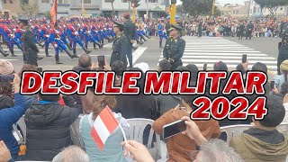 🇵🇪GRAN PARADA Y DESFILE CÍVICO MILITAR por Fiestas Patrias PERÚ 2024 4K [upl. by Ecinereb]