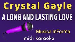 Crystal Gayle  A LONG AND LASTING LOVE  karaoke [upl. by Levi]