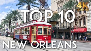 TOP 10 Things to do in NEW ORLEANS  NOLA Travel Guide 4K [upl. by Atteuqal]