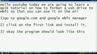 How to format a usb drive to wbfs [upl. by Neiviv]