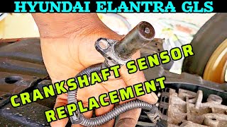 How to crankshaft position sensor in 2012 hyundai elantra gls diy [upl. by Ledairam87]