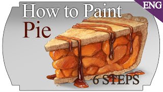 🥧How to paint an Apple Pie in photoshop  Jesus Conde [upl. by Wheelwright]