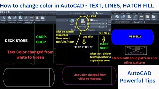 how to change line color in autocad  how to fill colour in autocad [upl. by Airrej509]