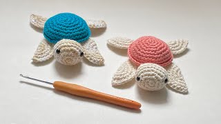 Crochet  Amigurumi Turtle  Made With Just Single Crochet  Easy To Follow Tutorial [upl. by Anirrehs]