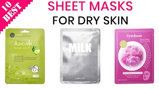 10 Best Sheet Masks for Dry Skin  Top Moisturizing AntiAging amp Skin Tightening Facial Sheet Mask [upl. by Bellina]