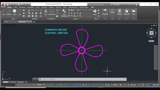 AutoCAD Spline control Vértice [upl. by Adekam]