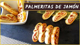 Receta de las palmeritas de jamón [upl. by Brittain]