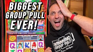 NO WAY ➤➤➤ OUR BIGGEST GROUP SLOT PULL EVER ➤ Triple Fortune Dragon Unleashed [upl. by Galan795]