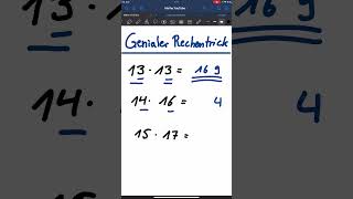 GENIALER MATHETRICK mathe MULTIPLIKATION tricks easy [upl. by Bonney]