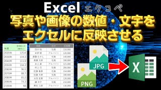 【Excel】画像ファイルをエクセルに数値形式・文字列にして取り込む【Microsoft365】【JPG】【PNG】【エクコペ】 [upl. by Socram]