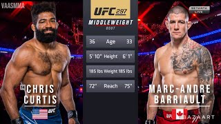 CHRIS CURTIS VS MARCANDRE BARRIAULT FULL FIGHT UFC 297 [upl. by Nidraj]