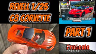 Part 1  Revell 125 Corvette C8 [upl. by Eniotna]