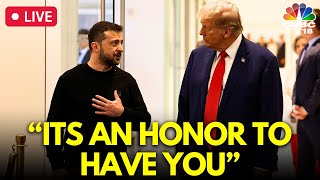 Trump LIVE “Its an Honor To Have The President With Us” Trump Meets Zelensky  Russia  N18G [upl. by Yxel345]