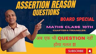 assertion reason questions class10 maths chapter 6 triangles [upl. by Enneles261]