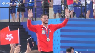 Mohamed ElSayed épée fencing bronze medal in Paris Parc des Champions  01082024 [upl. by Notsuoh761]