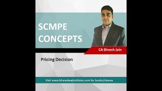 CA Final  SCMPE  Chapter 6 – Pricing Decision [upl. by Richers]