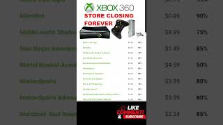 Xbox 360 Store Final Ever Sales List of Games [upl. by Pomfret]