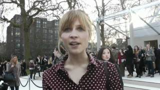 Clémence Poésy Interview at the Burberry Show  Grazia UK [upl. by Yatnahc]