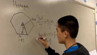 Geometry Area of a Regular Heptagon [upl. by Mlohsihc54]