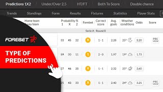 Forebet types of predictions [upl. by Jordison144]